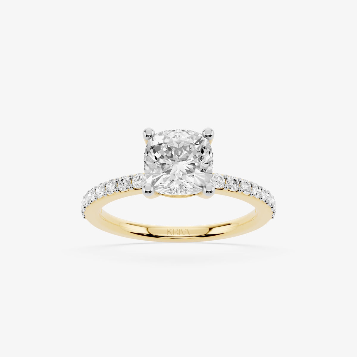 Cushion Trail Solitaire Diamond Ring