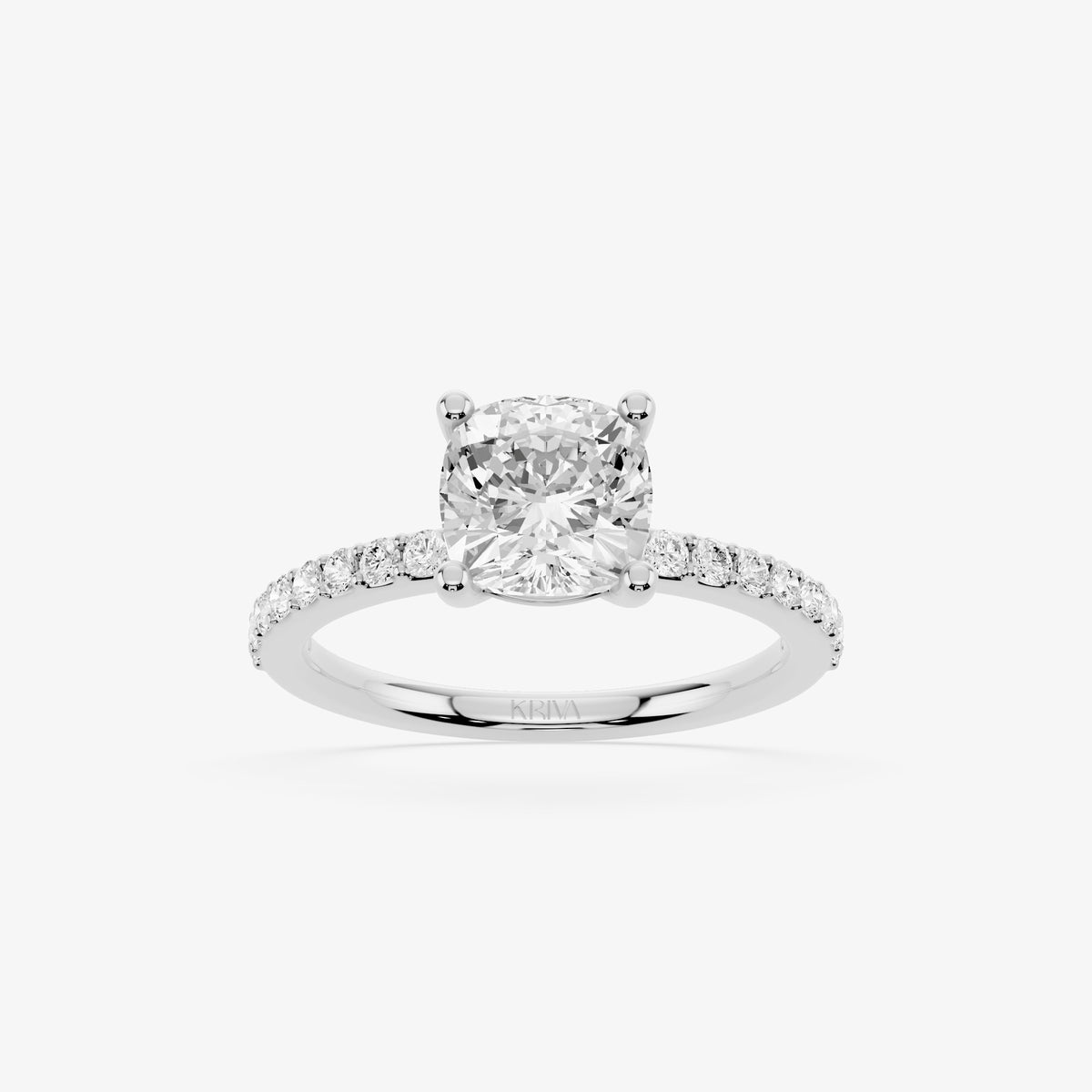 Cushion Trail Solitaire Diamond Ring
