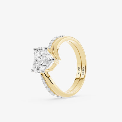 Heart Cascade Diamond Ring