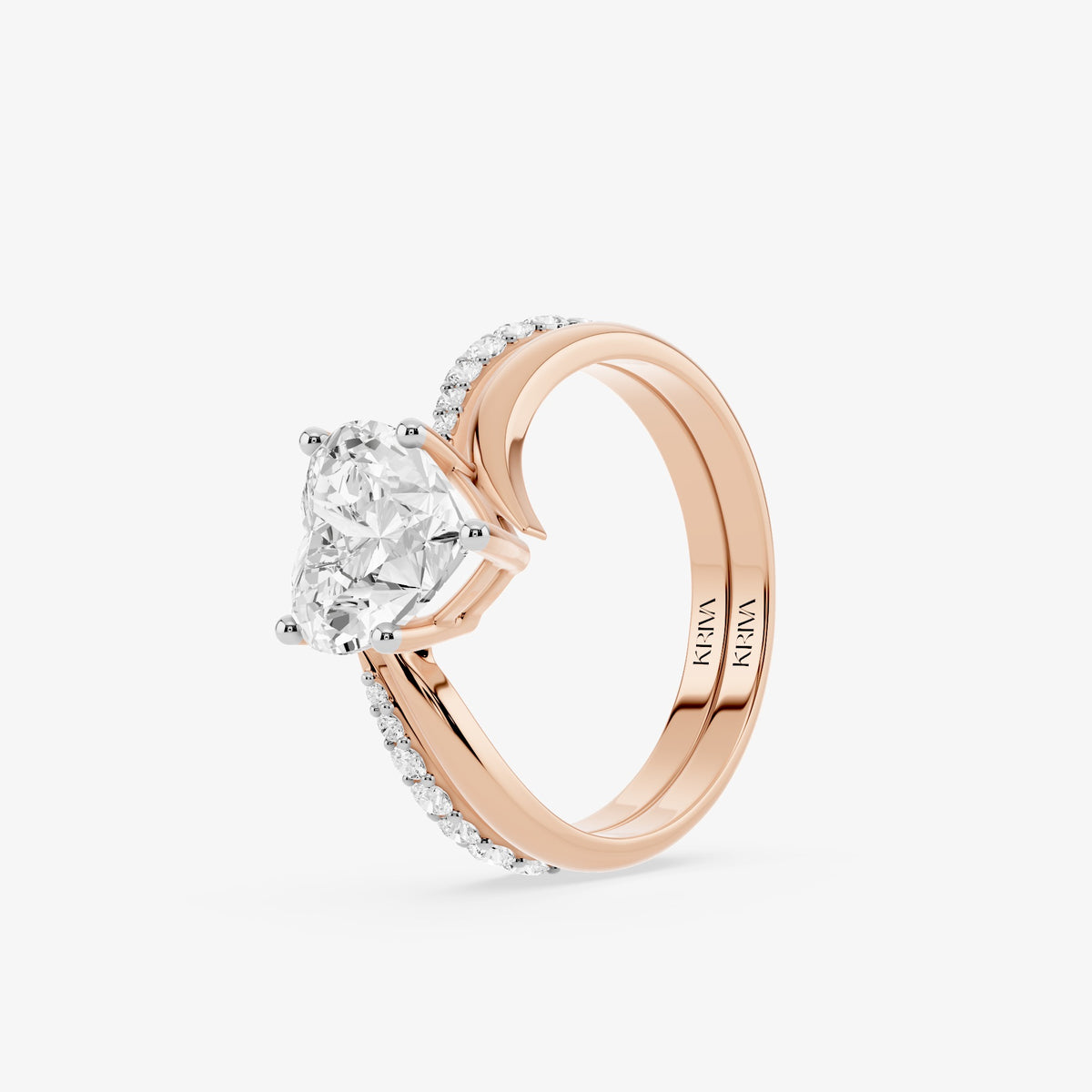 Heart Cascade Diamond Ring