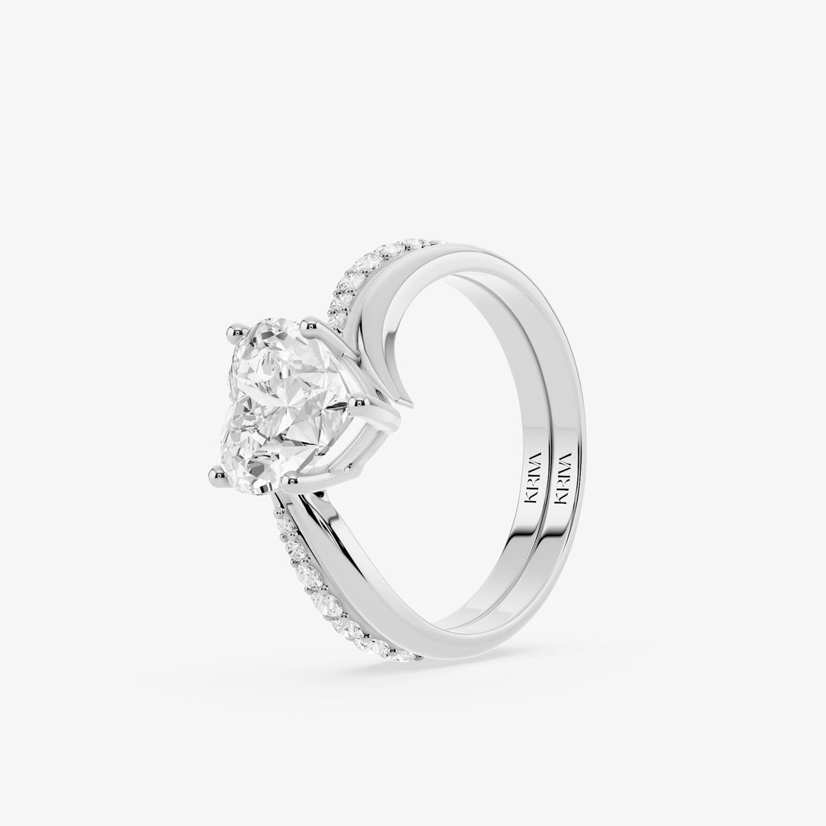 Heart Cascade Diamond Ring