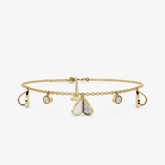 Heartlace Diamond Chain Bracelet