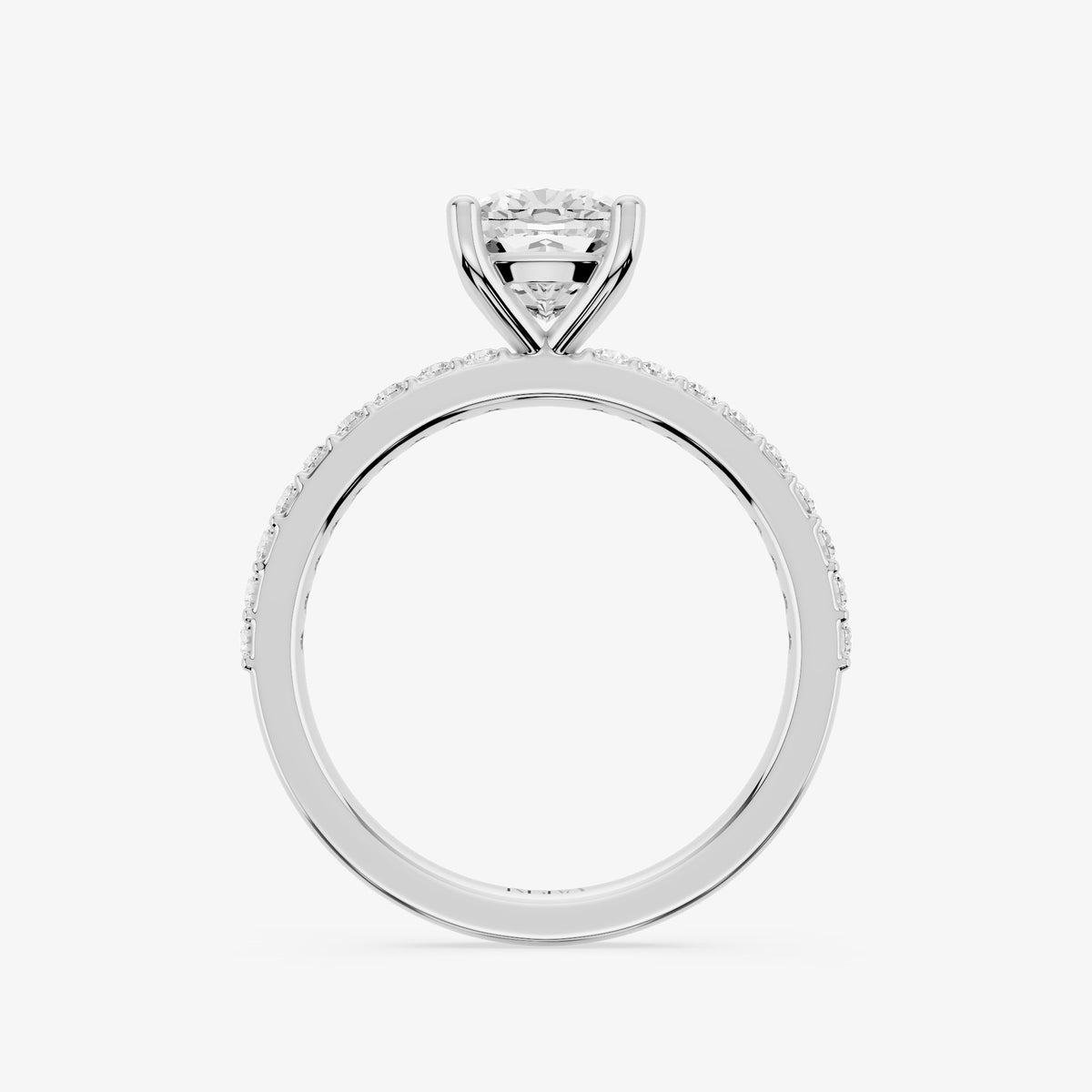Cushion Trail Solitaire Diamond Ring