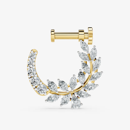 Crescent Vine Diamond Nose Ring