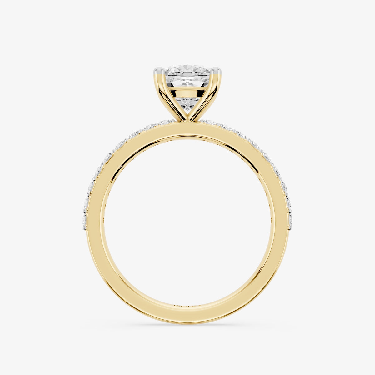 Cushion Trail Solitaire Diamond Ring