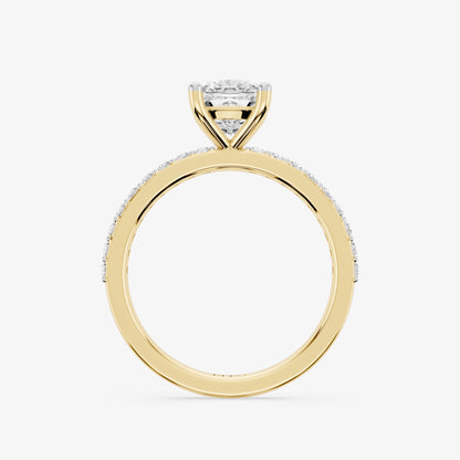 Cushion Trail Solitaire Diamond Ring