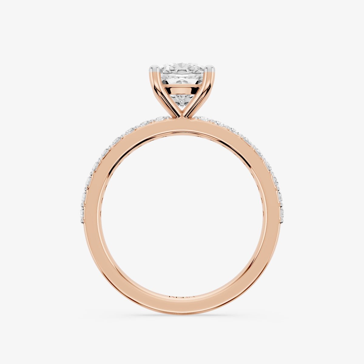 Cushion Trail Solitaire Diamond Ring
