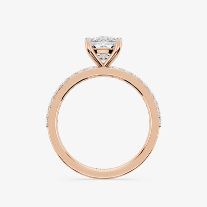Cushion Trail Solitaire Diamond Ring