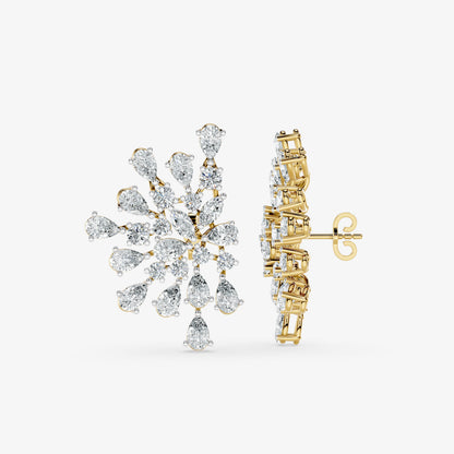 Diamond Floral Cluster Earring