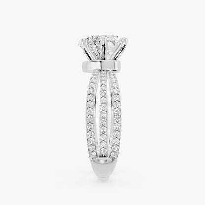 Trinity Heart Diamond Ring