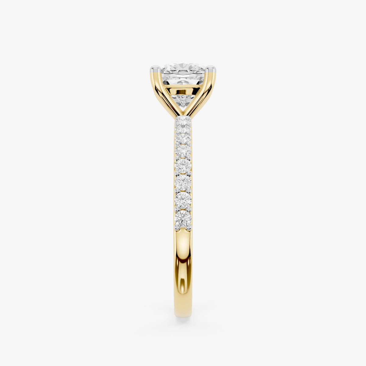 Cushion Trail Solitaire Diamond Ring