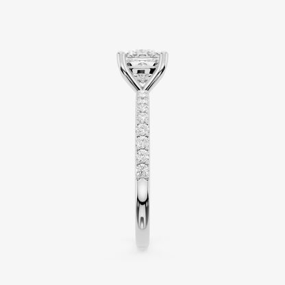 Cushion Trail Solitaire Diamond Ring