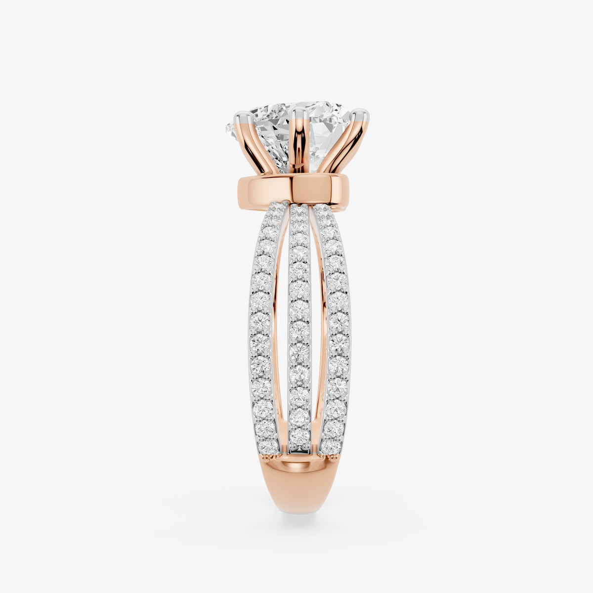 Trinity Heart Diamond Ring