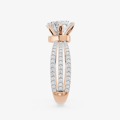 Trinity Heart Diamond Ring