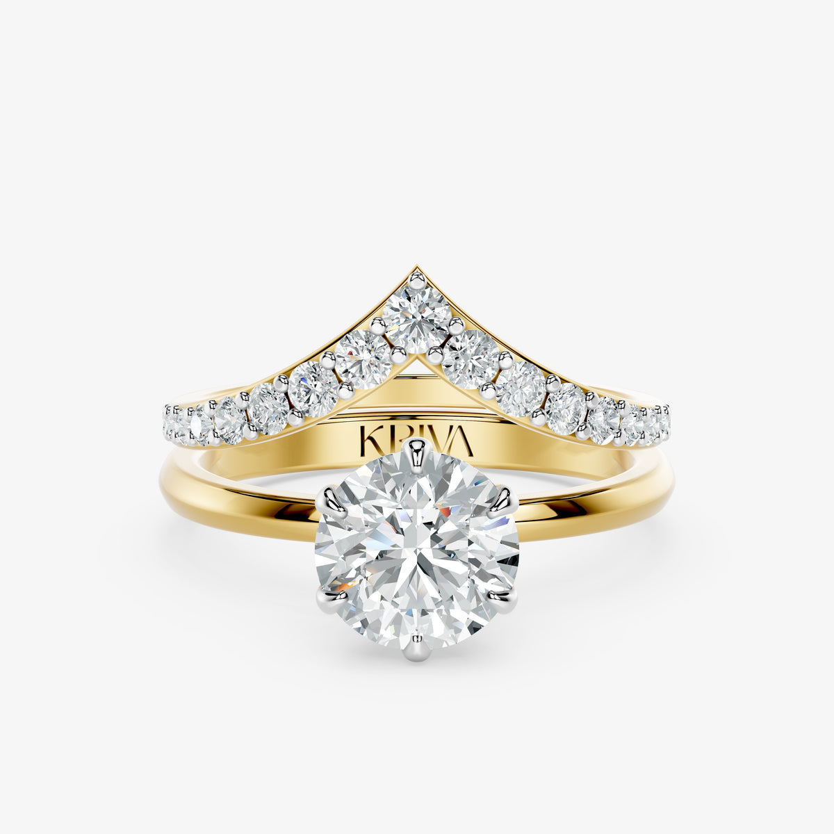 Vela Crest Diamond Ring