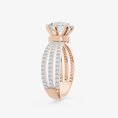 Trinity Heart Diamond Ring