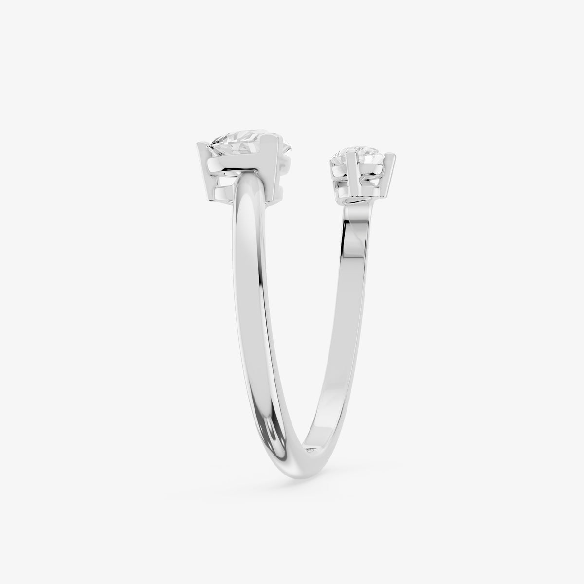 Duo Pear Diamond Crossover Ring