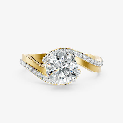 Wavecrest Solitaire Diamond Ring