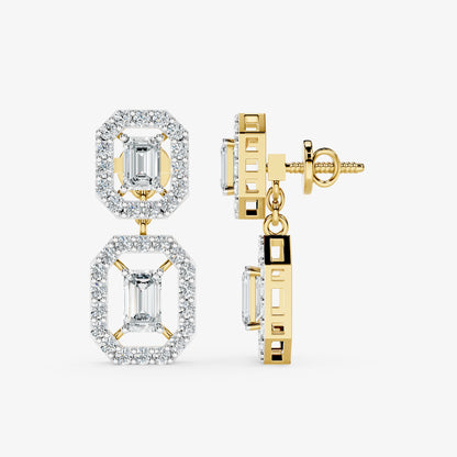 Emerald Link Diamond Earring