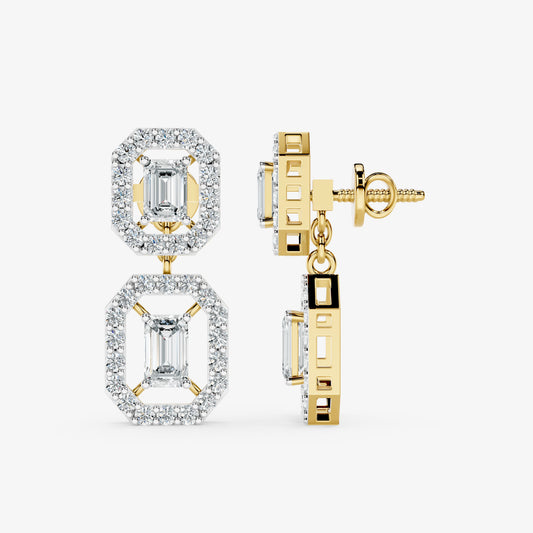 Emerald Link Diamond Earring