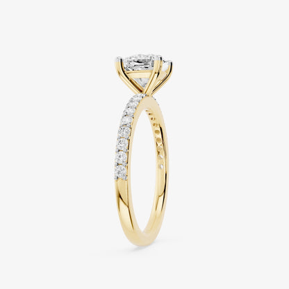Cushion Trail Solitaire Diamond Ring