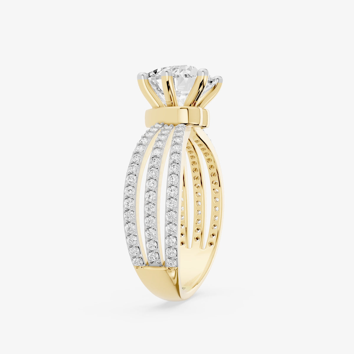 Trinity Heart Diamond Ring