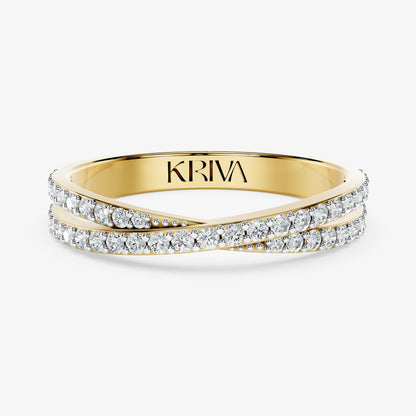 Crossline Diamond Ring