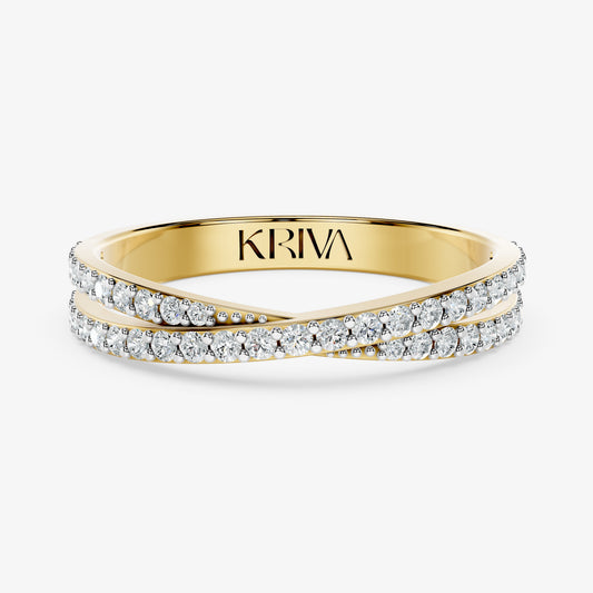 Crossline Diamond Ring