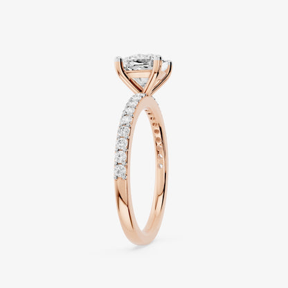 Cushion Trail Solitaire Diamond Ring