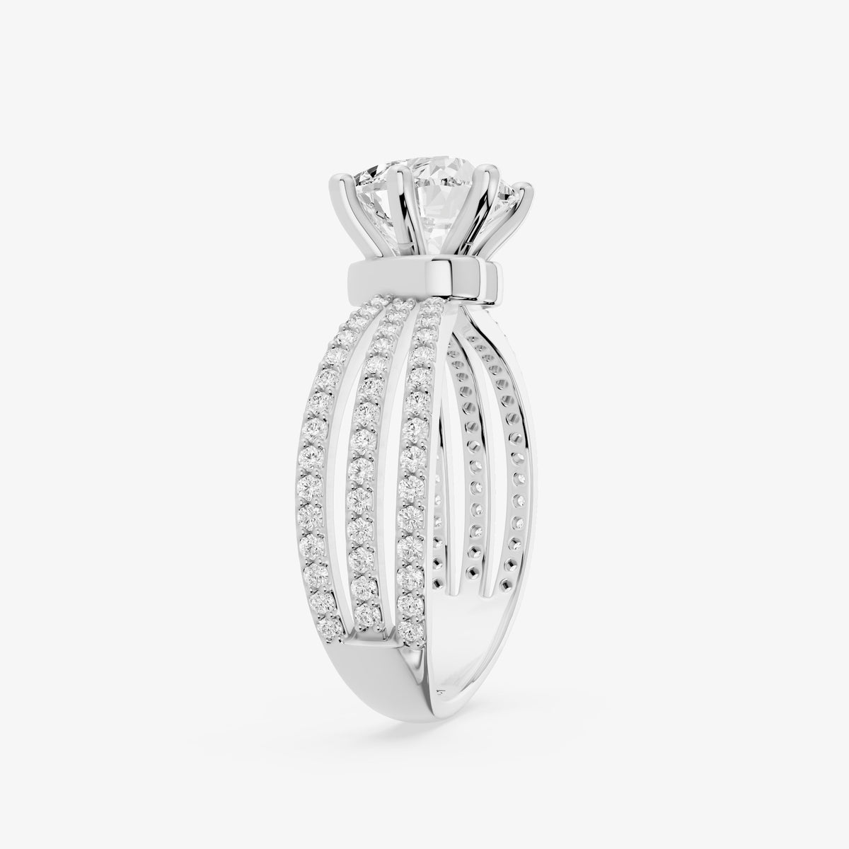 Trinity Heart Diamond Ring