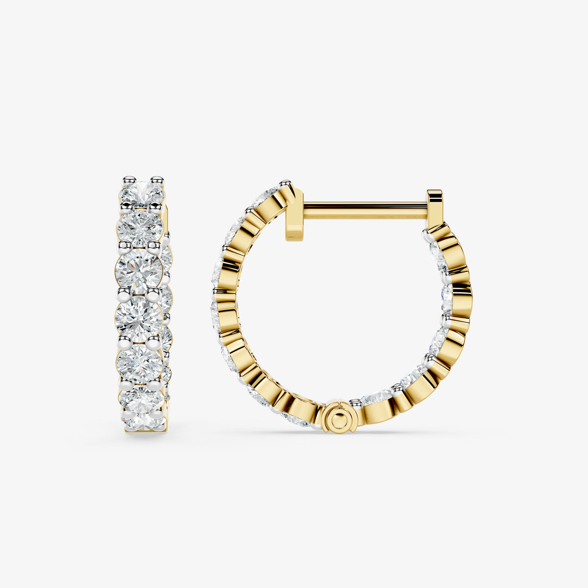 Celeste Diamond Hoop Earrings