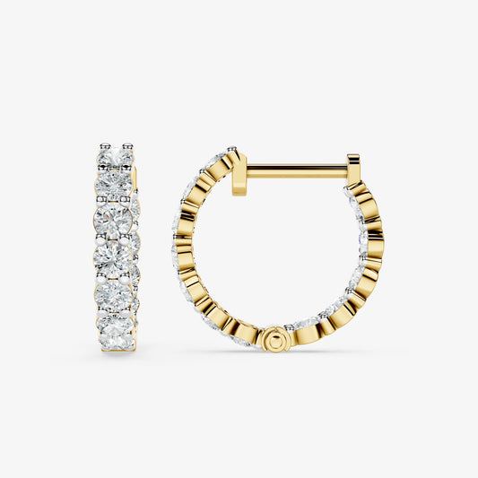Celeste Diamond Hoop Earrings