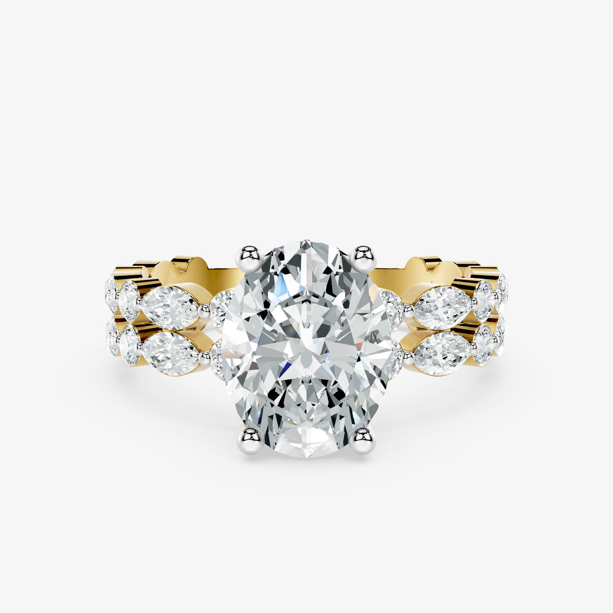 Antique Flourish Solitaire Diamond Ring
