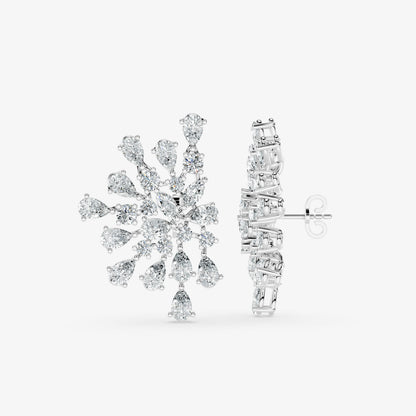 Diamond Floral Cluster Earring