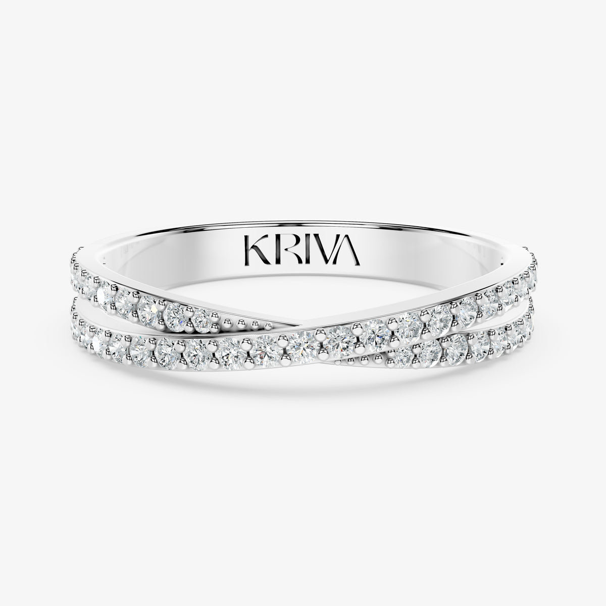 Crossline Diamond Ring