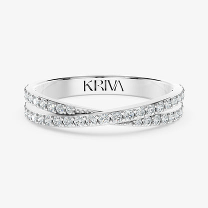 Crossline Diamond Ring