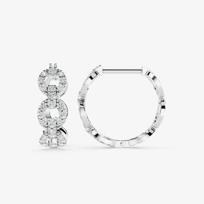 Celestial Orbit Diamond Hoop Earrings