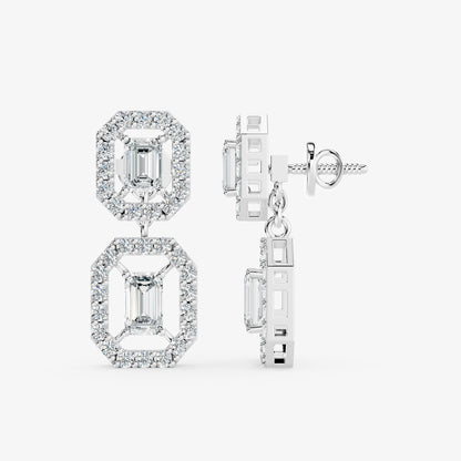 Emerald Link Diamond Earring