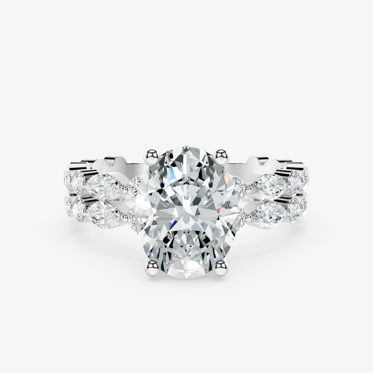 Antique Flourish Solitaire Diamond Ring