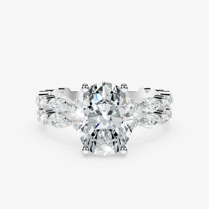 Antique Flourish Solitaire Diamond Ring