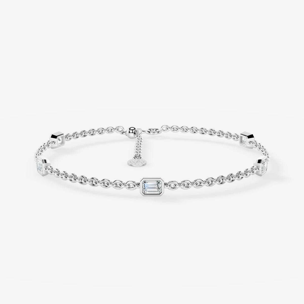 Baguette Gold Chain Bracelet