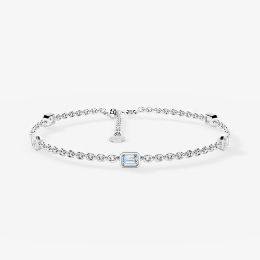 Baguette Gold Chain Bracelet