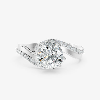 Wavecrest Solitaire Diamond Ring