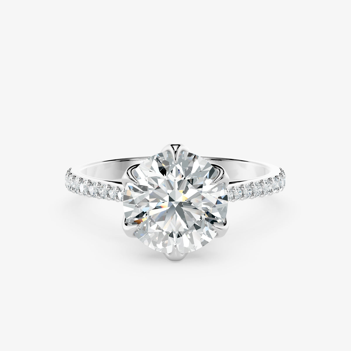 Lustre Crest Diamond Ring