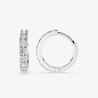 Round Diamond Hoop Earring
