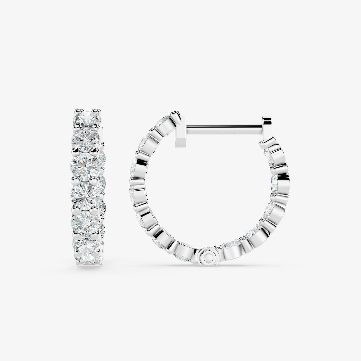 Celeste Diamond Hoop Earrings
