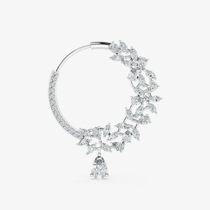 Floral Cascade Diamond Nose Ring