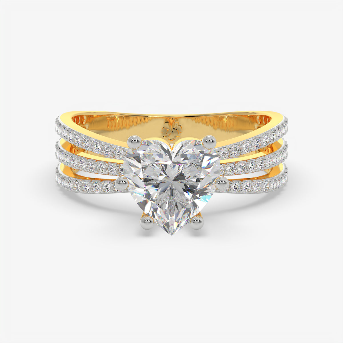 Trinity Heart Diamond Ring