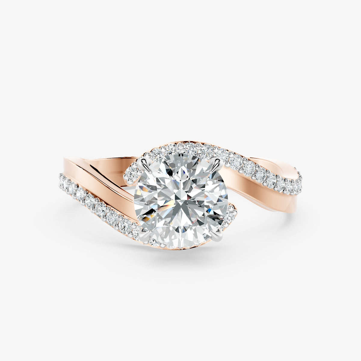 Wavecrest Solitaire Diamond Ring