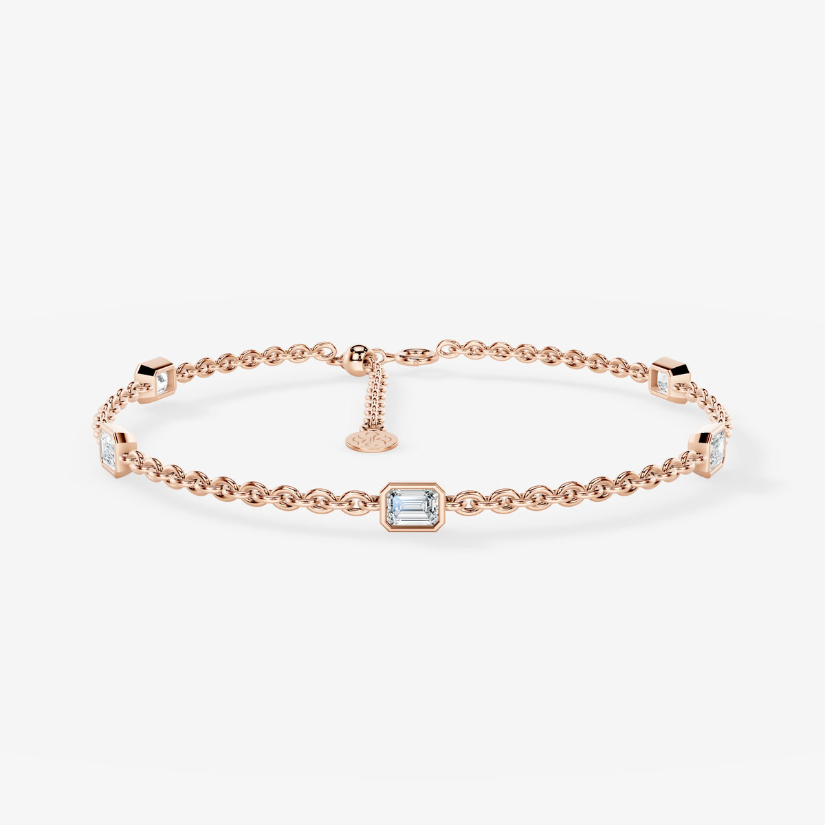 Baguette Gold Chain Bracelet